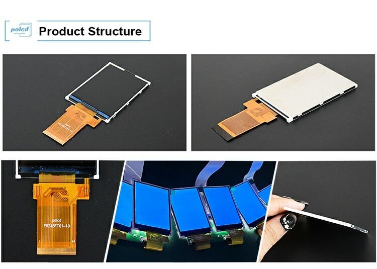 Polcd Πλήρης χρωματική οθόνη LCD Διασχαστική 2.4 ιντσών TFT SPI MCU 20 πιν Qvga 240x320 TFT LCD