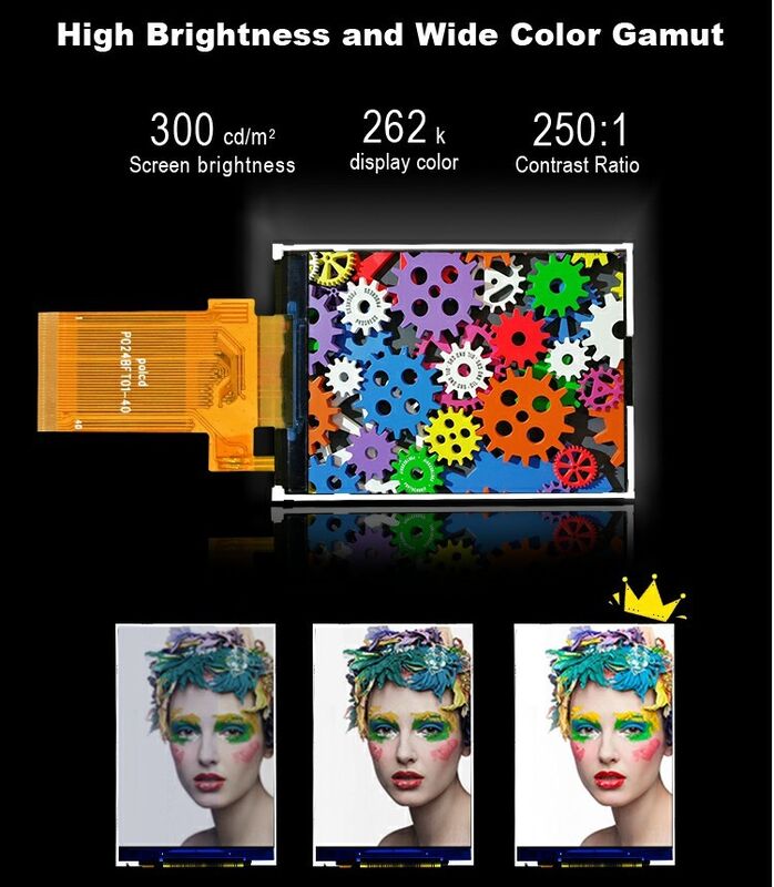 Polcd Πλήρης χρωματική οθόνη LCD Διασχαστική 2.4 ιντσών TFT SPI MCU 20 πιν Qvga 240x320 TFT LCD