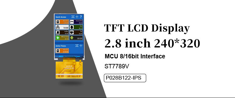 Polcd 2,8 ιντσών TFT οθόνη 240x320 Pixel IPS οθόνη Πίνακα οθόνης 37 Pin MCU ST7789V TFT LCD μονάδα