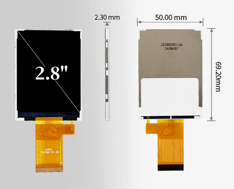 Οθόνη LCD Polcd 2.8 ιντσών 240*320 Transflective ST7789T3 Mcu Spi Interface 2.8