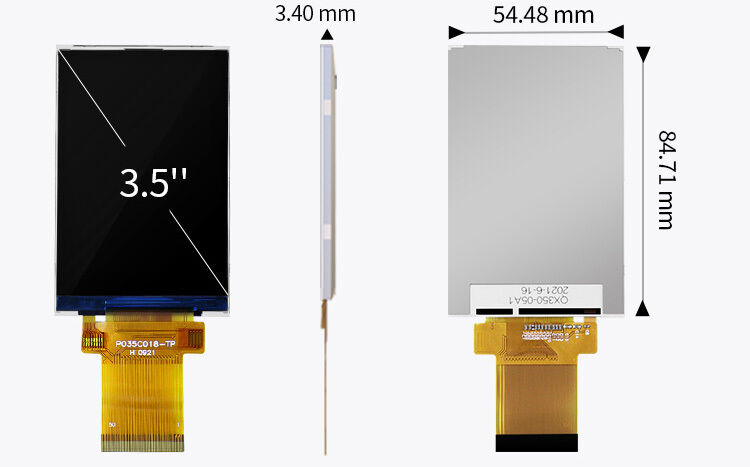Polcd Mcu Rgb Spi διεπαφή Tft LCD οθόνη αφής ILI9488 3,5 ιντσών Tft LCD 320x480