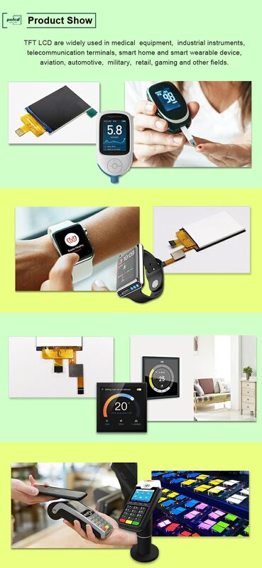 Εργοστάσιο Polcd Μονάδα LCD 2 ιντσών 240x320 260cd/m2 Φωτεινότητα ST7789V drive ic TFT Display