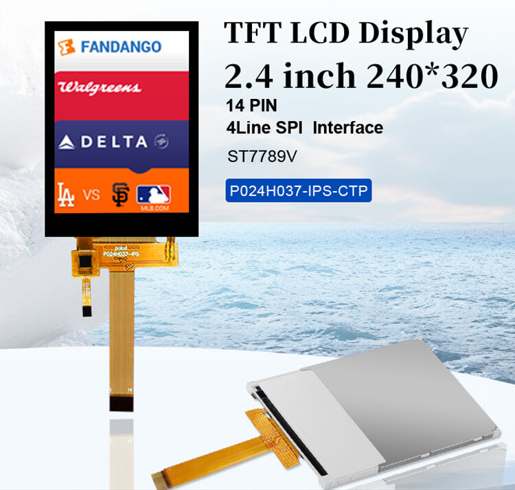 Polcd 2.4 ιντσών Πατρίδα αφής 240x320 IPS Τεχνολογική χωρητική οθόνη αφής 2.4 
