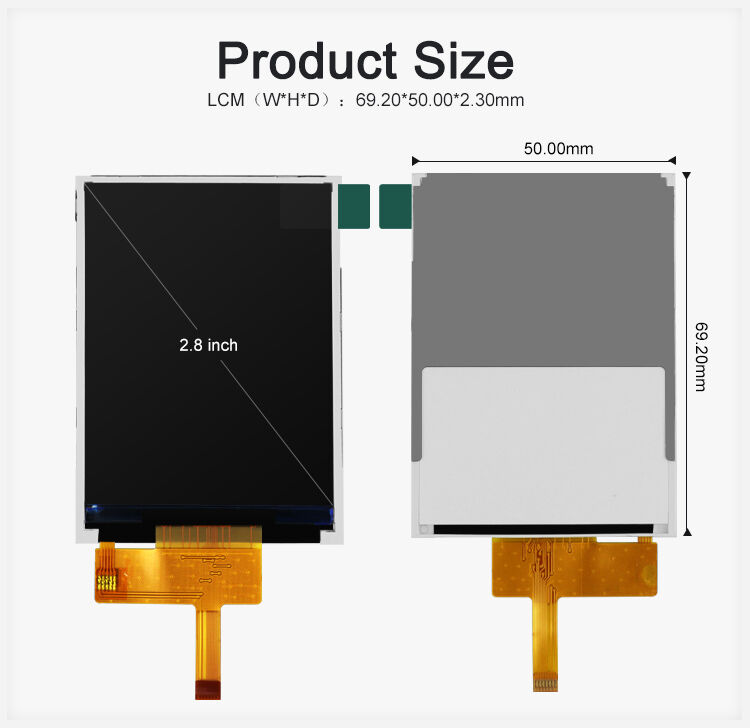 Polcd 2,8-ιντσών Ανάλυση 240*320 Spi Interface TFT Graphic LCD Display Module για διάφορες εφαρμογές