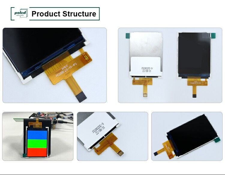 Polcd Wide Temperature 2.8 Inch Lcd Modules 240*320 300nit SPI 2.8 IPS Στροφή θέασης
