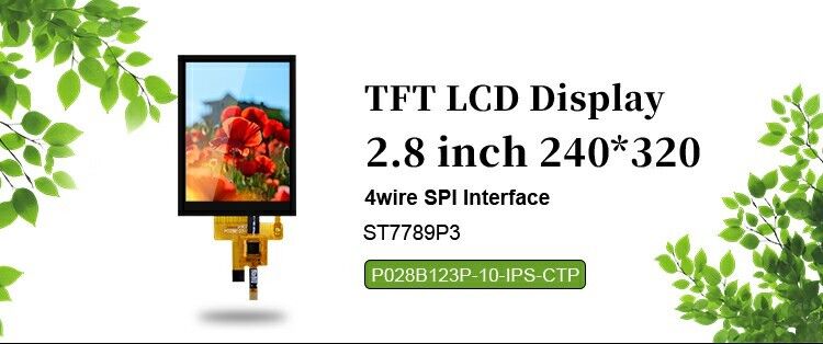 Polcd Προσαρμοσμένη διεπαφή SPI 2,8 ιντσών 240x320 Συγκινητική οθόνη αφής ST7789 Drive TFT LCD οθόνη