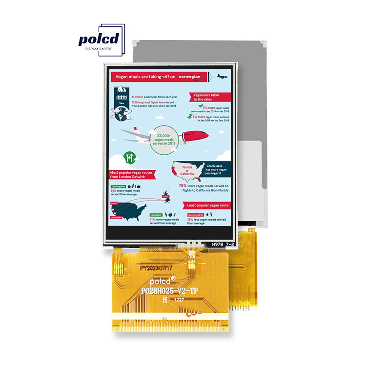 Pocld 2,8 ιντσών 240*320 TFT LCD Μοντέλο με MCU Διασύνδεση Αντίσταση Εικονική οθόνη 2,8 ιντσών LCD οθόνη