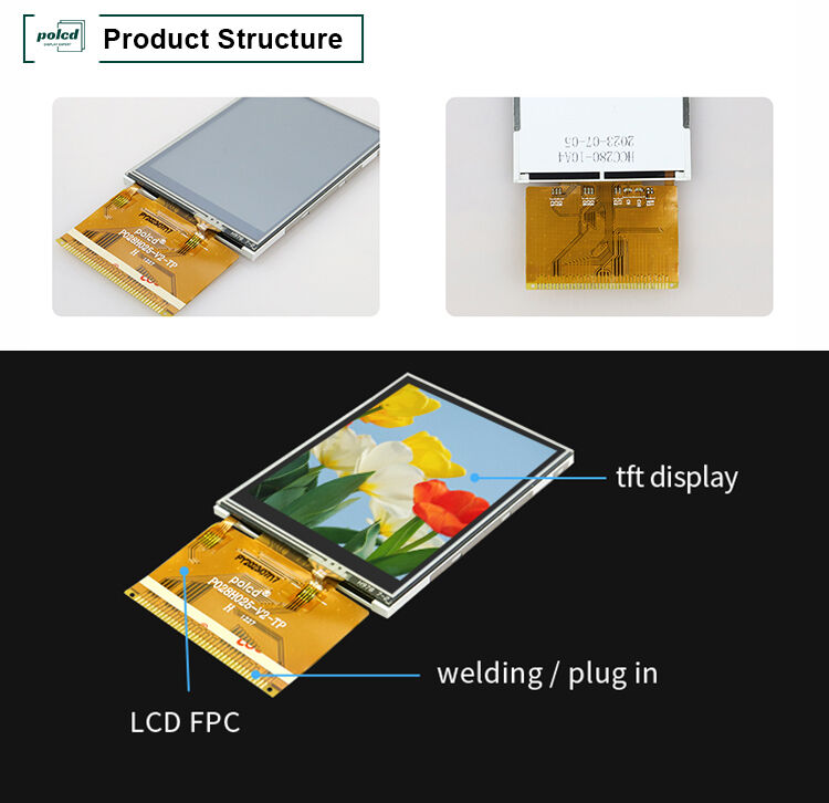 Pocld 2,8 ιντσών 240*320 TFT LCD Μοντέλο με MCU Διασύνδεση Αντίσταση Εικονική οθόνη 2,8 ιντσών LCD οθόνη