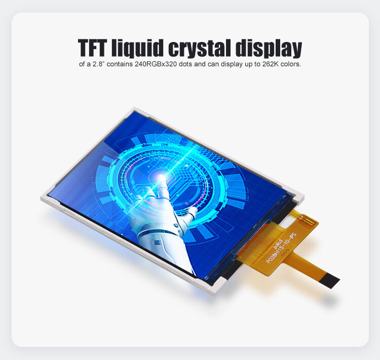 Polcd 2.8' TFT LCD Προσαρμόστε το χρωματικό πάνελ Εικόνα 240*320 Ανάλυση 260 νιτ IPS LCD οθόνη