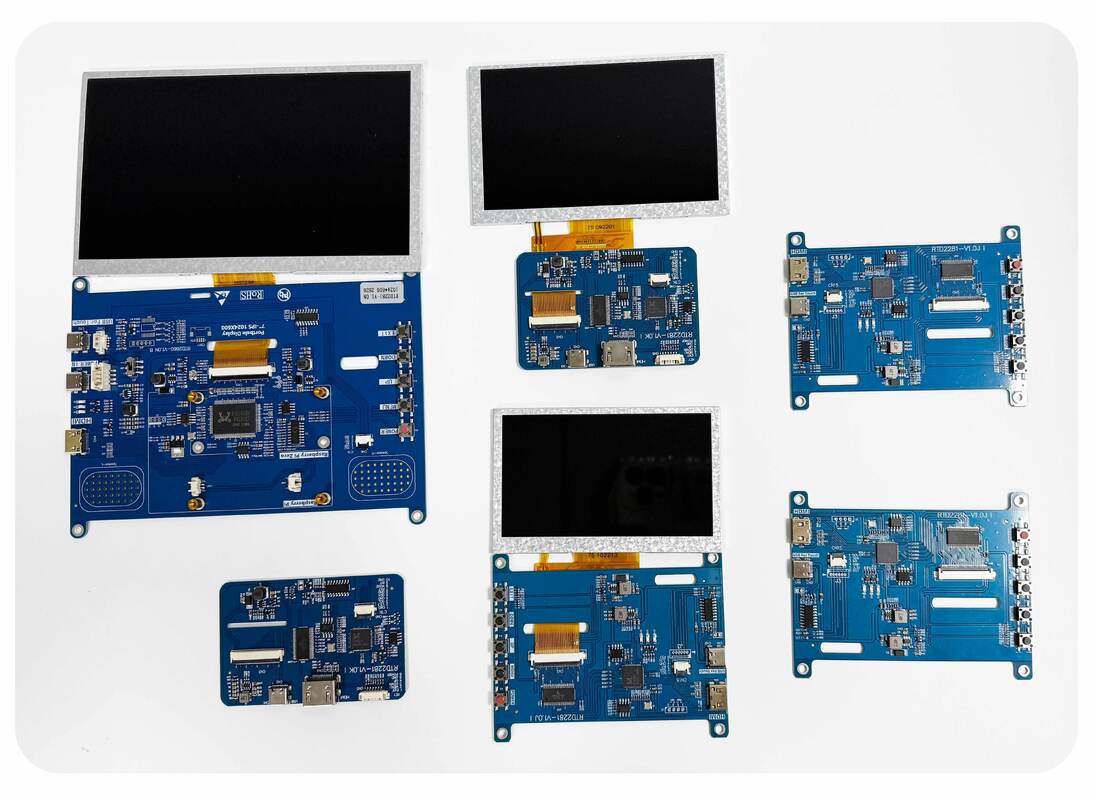 Polcd Υψηλή φωτεινότητα 7 ιντσών 1024x600 RGB LCD Drive Board RTD2281 με ηχείο ήχου για βιομηχανική εξωτερική οθόνη