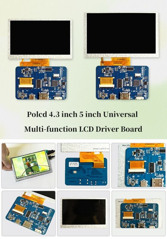 Polcd 4,3 ιντσών 5 ιντσών Πολυλειτουργικό HD-MI USB LCD Driver Board για οθόνη DIY Raspberry Pi