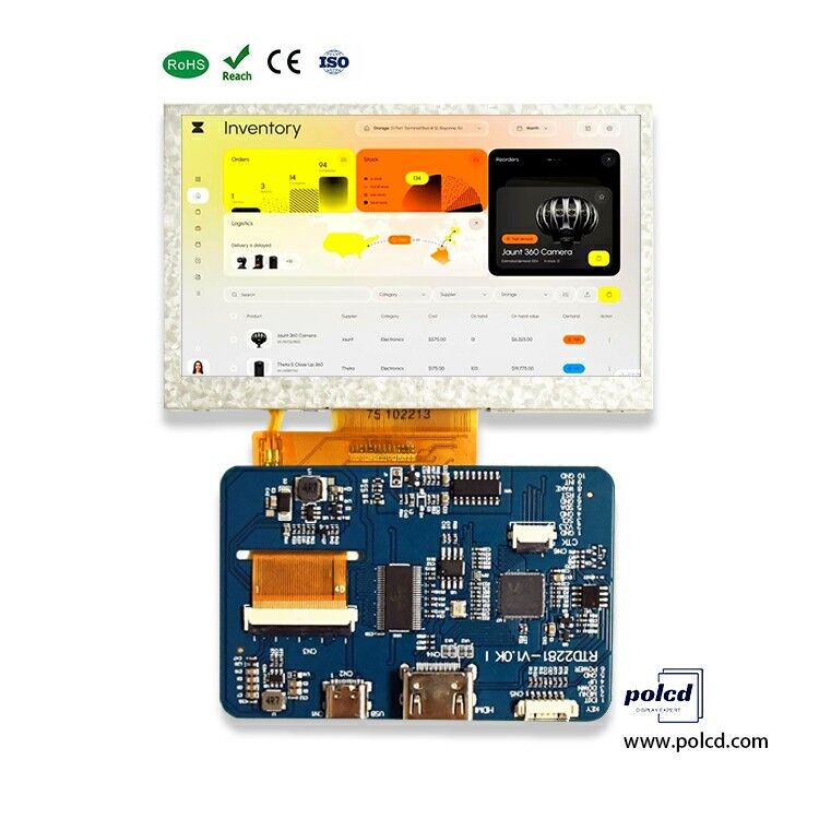 Polcd Industrial Grade 4.3 5 ιντσών Μοντέλο οθόνης LCD 800x480 Ανάλυση H-DM-I Interface Driver Board