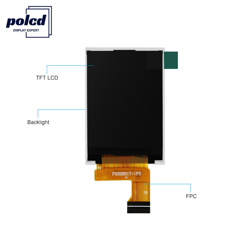 Polcd 262K 2,4Mm Οθόνη LCD 2 ιντσών ST7789V IPS TFT LCD Οθόνη 240X320