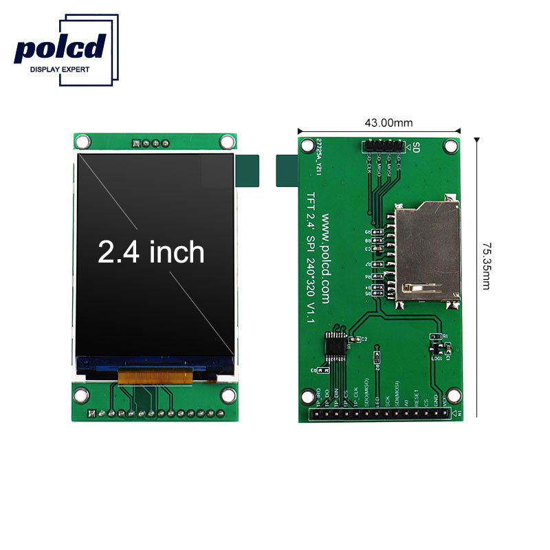 Polcd 18 Pin 260 NIT Οθόνη Tft 2,4 ιντσών 240X320 χωρητική οθόνη αφής LCD