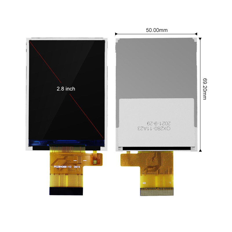 Polcd οθόνη αφής 2,8 ιντσών για Raspberry Pi ST7789V Tft 240x320 16 bit 300 Nit