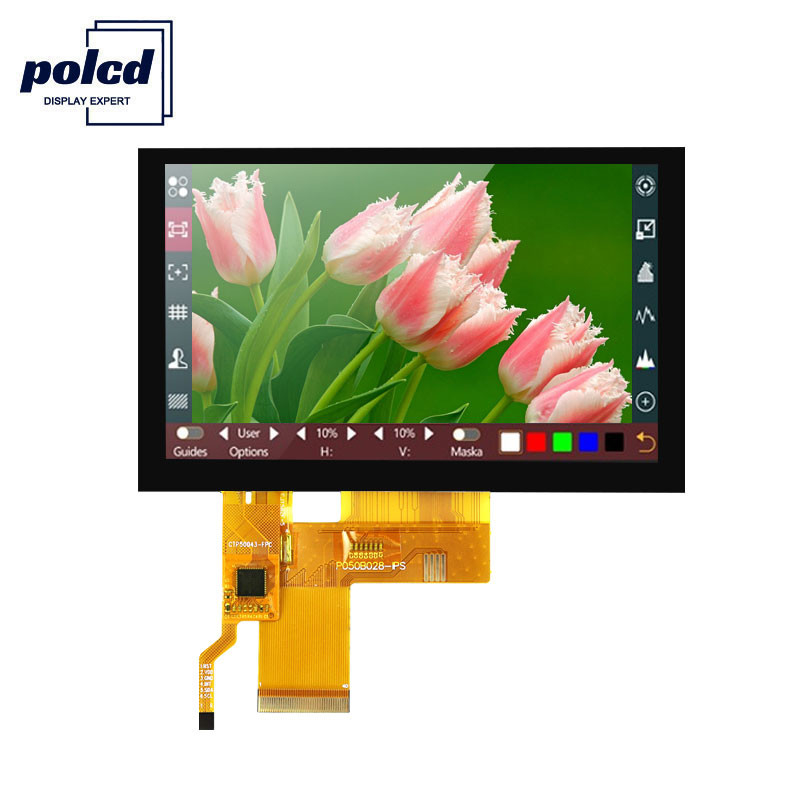 Οθόνη αφής LCD Polcd Pixel 800x480 Tft Capacitive Touch RGB 24 bit 4,3 Tft