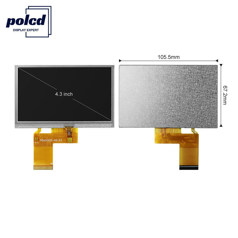 Οθόνη LCD 4,3 ιντσών 480x272 Tft RGB Οθόνη αφής LCD 24 bit