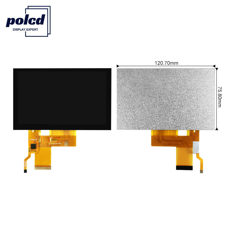 Polcd 300 Nit IPS TFT LCD RGB 24 bit 5 ιντσών οθόνη LCD για υπολογιστή ISO9001