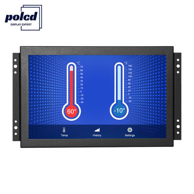 Polcd Οθόνη αφής TFT 10 ιντσών, βιομηχανική οθόνη LCD HDMI VGA LED Ανοιχτό πλαίσιο