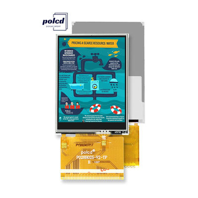Polcd 2,8 ιντσών Πλήρης γωνία θέασης TFT οθόνη αφής LCD Πίνακας IPS με δυνατότητα ανάγνωσης από ηλιακό φως