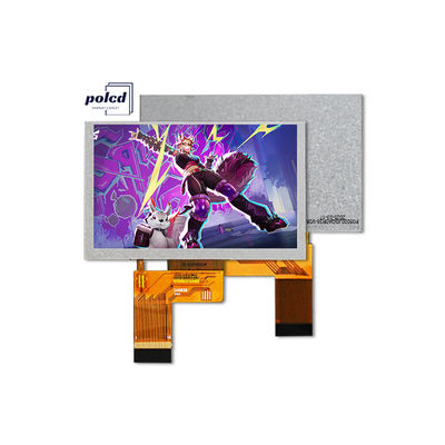 Polcd 5 ιντσών TFT LCD 800x480 500nits φωτεινότητα RGB 24bit Διασύνδεση IPS οθόνη