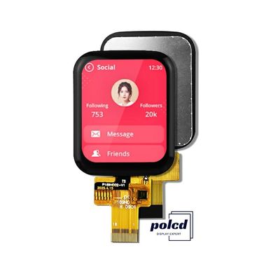 Polcd 1,69 ιντσών TFT χωρητική οθόνη αφής 240x280 κανονικά μαύρη IPS LCD μονάδα
