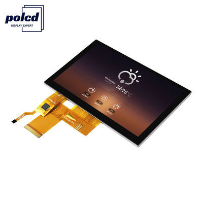 Polcd 300 Nit IPS TFT LCD RGB 24 bit 5 ιντσών οθόνη LCD για υπολογιστή ISO9001